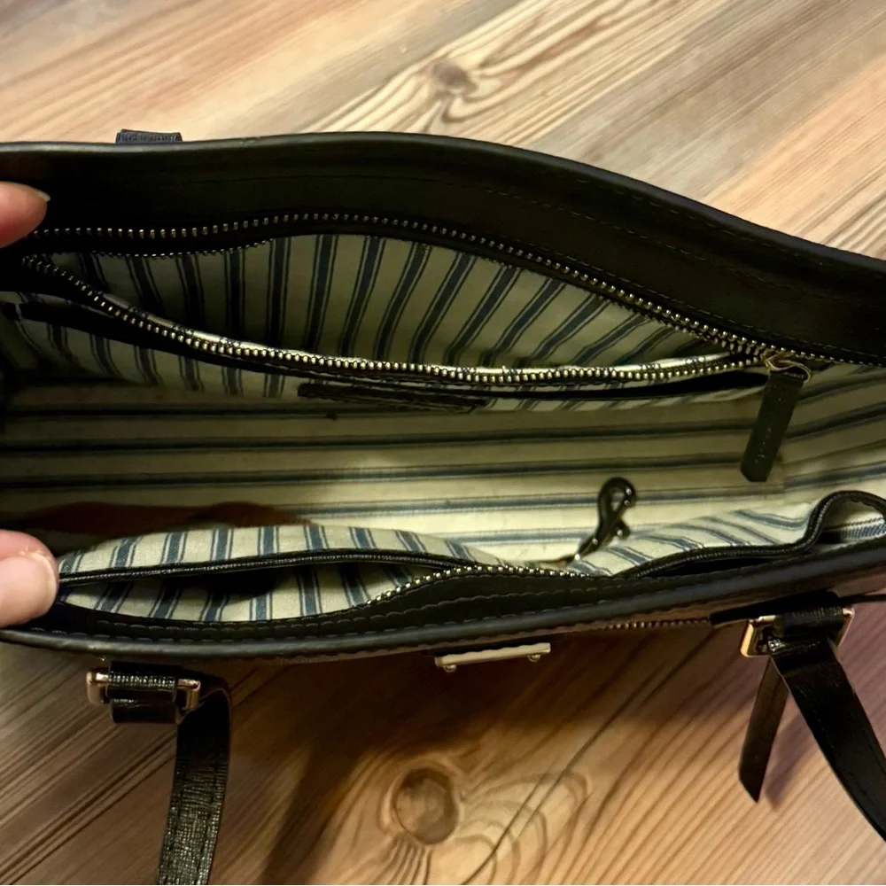 Dooney & Bourke Black Leather Tote - Picture 3 of 12
